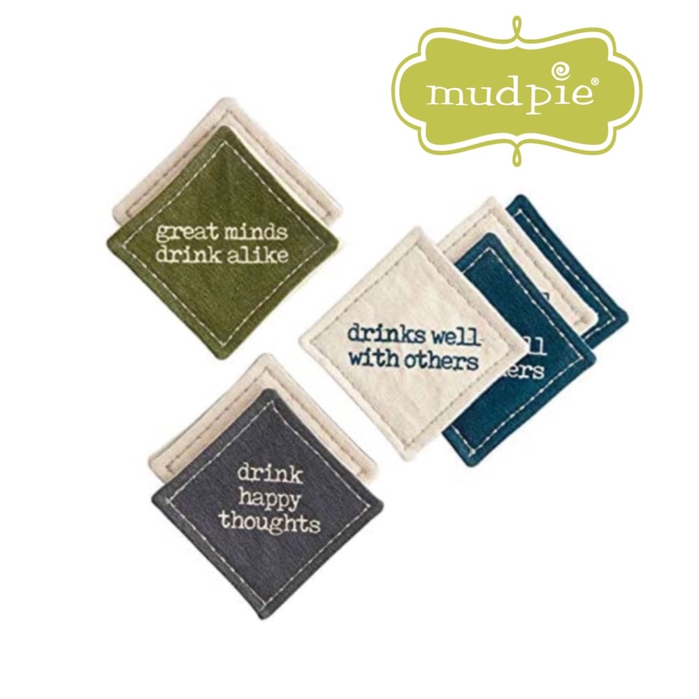 Mud Pie Happy Thoughts Coasters